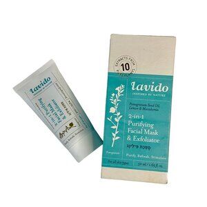 LAVIDO 2 in 1 Purifying Facial Mask & Exfoliator Pomegranate & Lemon 1.69oz/50mL